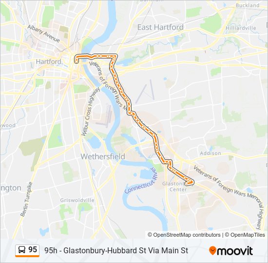 Mapa de 95 de autobús