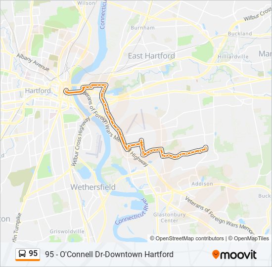 95 bus Line Map