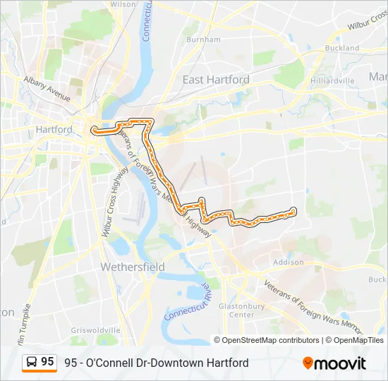 95 Bus Line Map