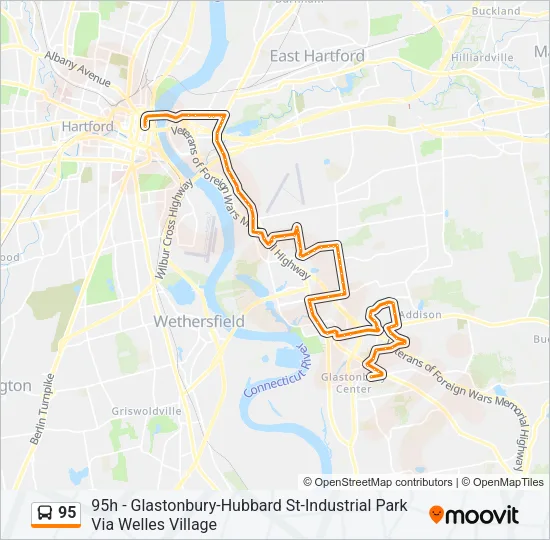95 Bus Line Map