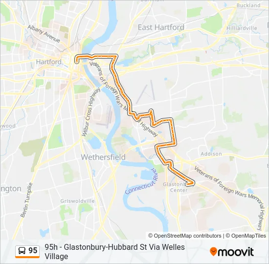 95 Bus Line Map