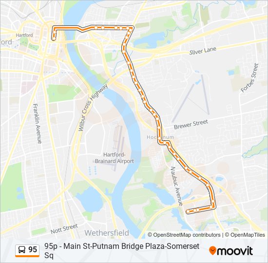 Mapa de 95 de autobús