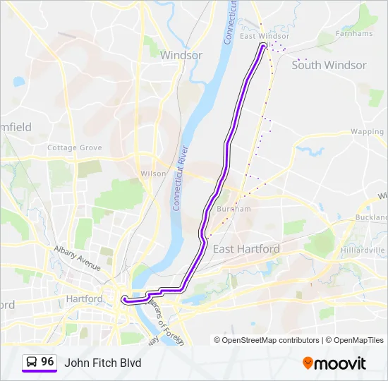 96 Bus Line Map