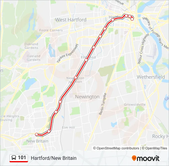 101 Bus Line Map
