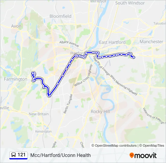 121 Bus Line Map