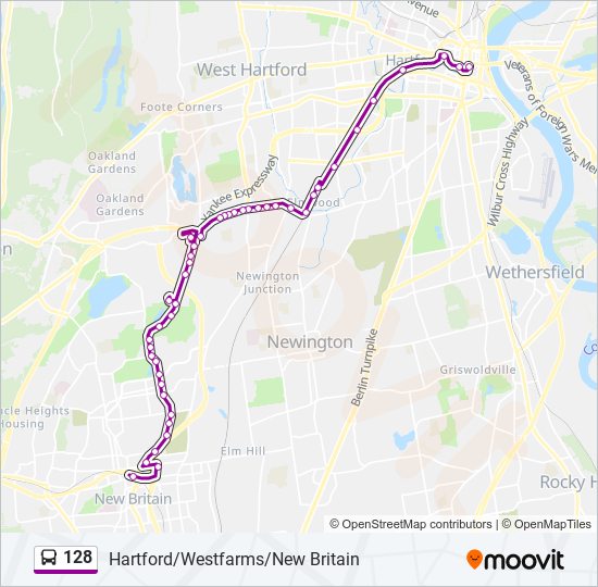 Mapa de 128 de autobús