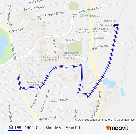 140 Bus Line Map