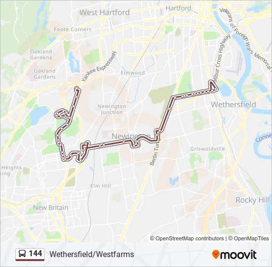 Mapa de 144 de autobús