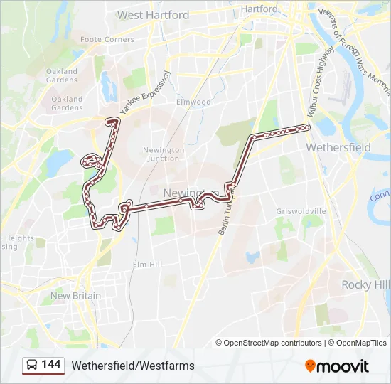 144 Bus Line Map
