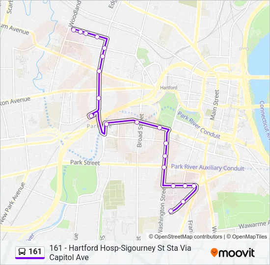 161 Bus Line Map