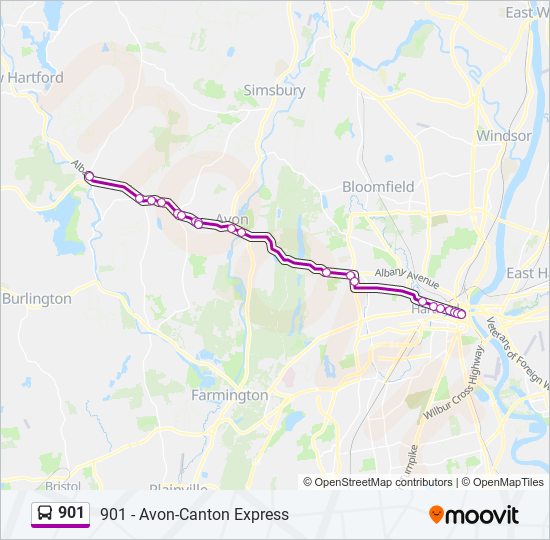 Mapa de 901 de autobús