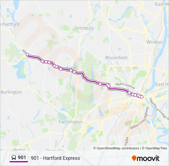 901 Bus Line Map