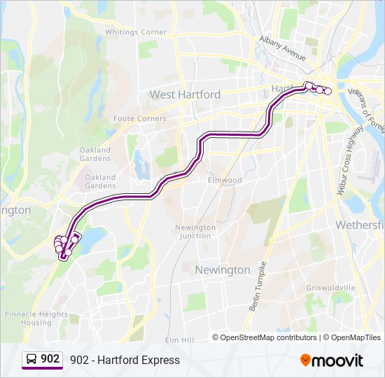 Mapa de 902 de autobús