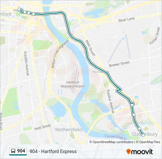 904 Bus Line Map
