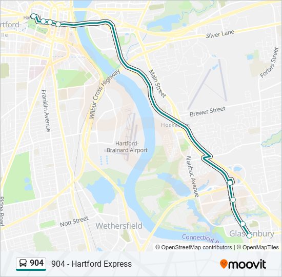 904 bus Line Map