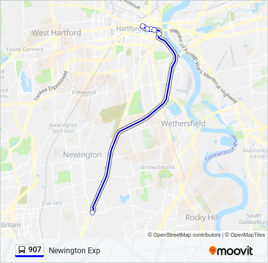 907 Bus Line Map