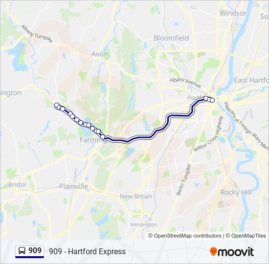 909 bus Line Map