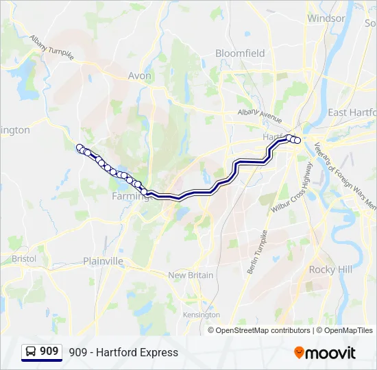 909 Bus Line Map