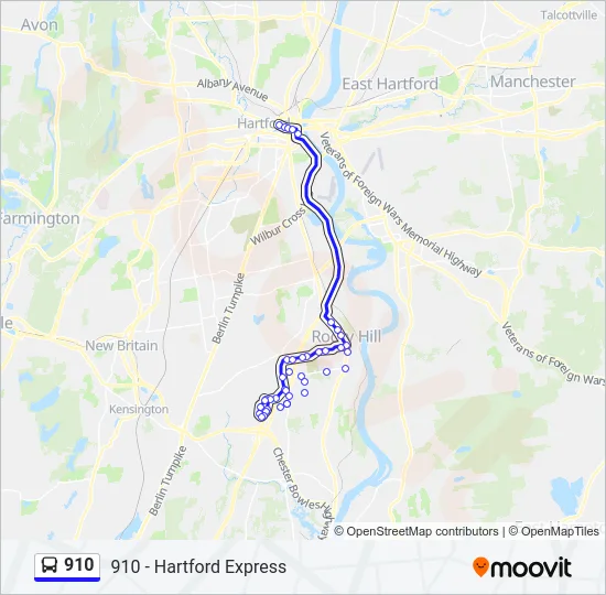 910 Bus Line Map