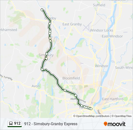 Mapa de 912 de autobús