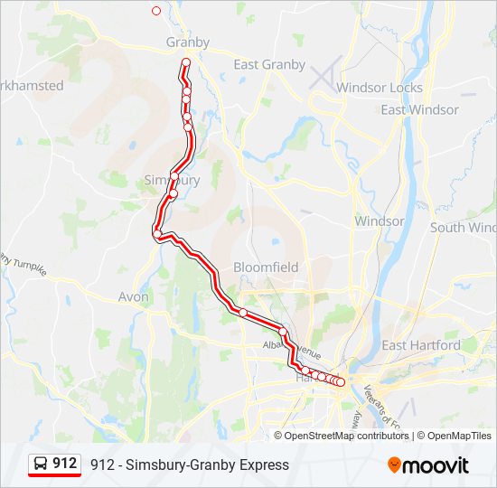 912 bus Line Map