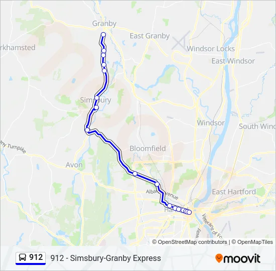 912 Bus Line Map