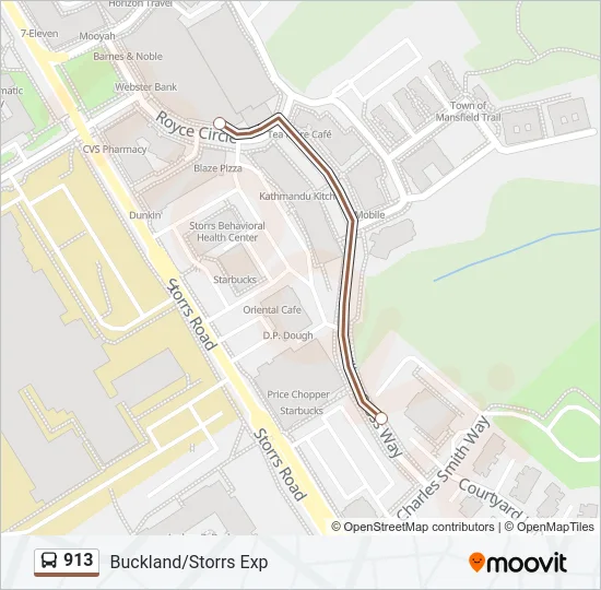 913 Bus Line Map