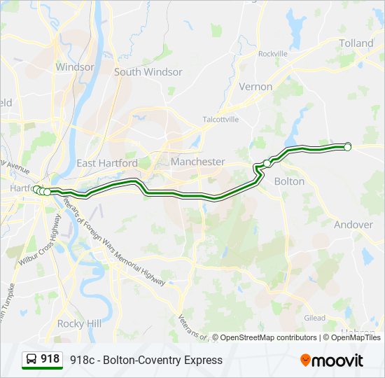 Mapa de 918 de autobús