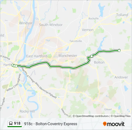 918 Bus Line Map