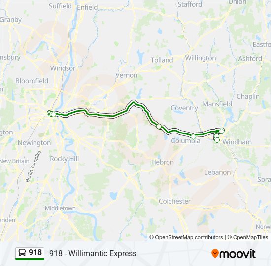 Mapa de 918 de autobús