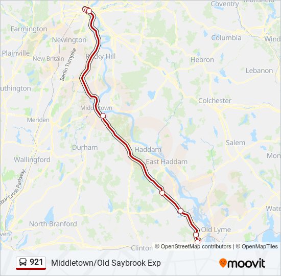 921 bus Line Map