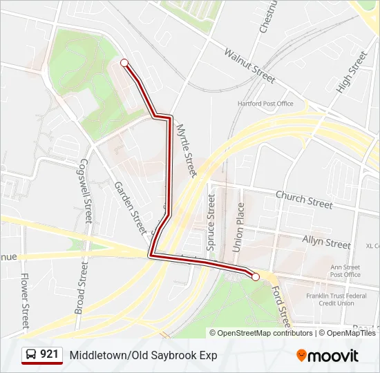 921 Bus Line Map