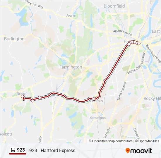 Mapa de 923 de autobús