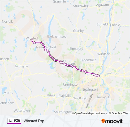 Mapa de 926 de autobús