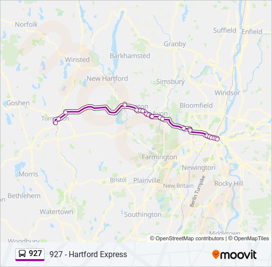 927 bus Line Map