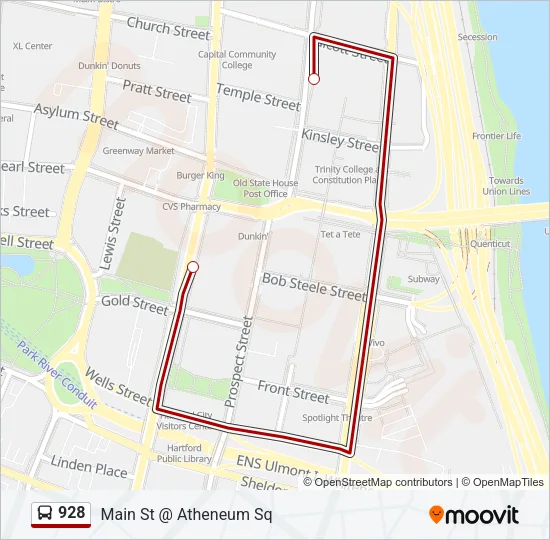 928 Bus Line Map