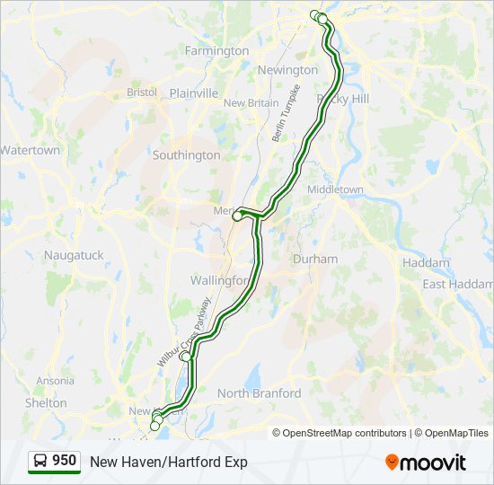 Mapa de 950 de autobús