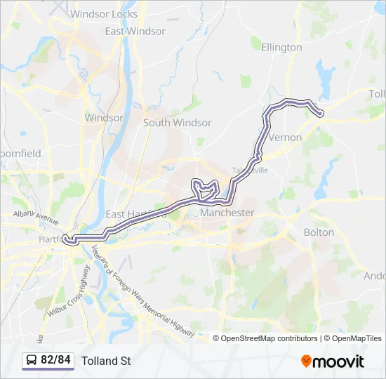 82/84 Bus Line Map