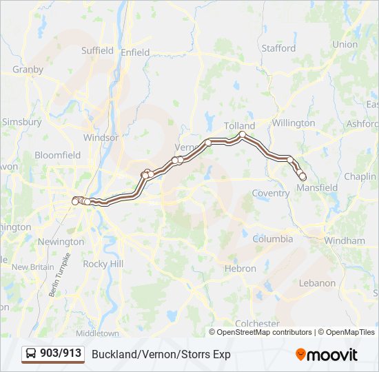 903/913 bus Line Map