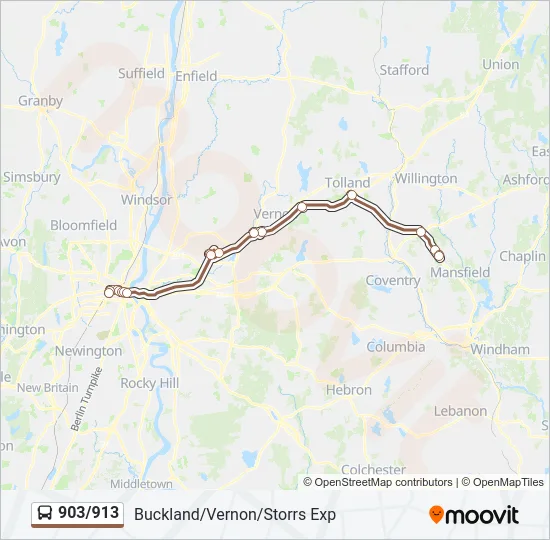 903/913 Bus Line Map