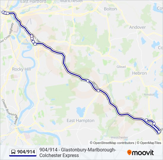 Mapa de 904/914 de autobús