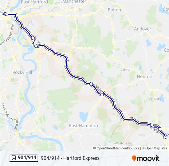 Mapa de 904/914 de autobús