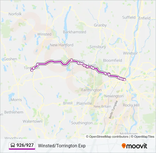 926/927 Bus Line Map