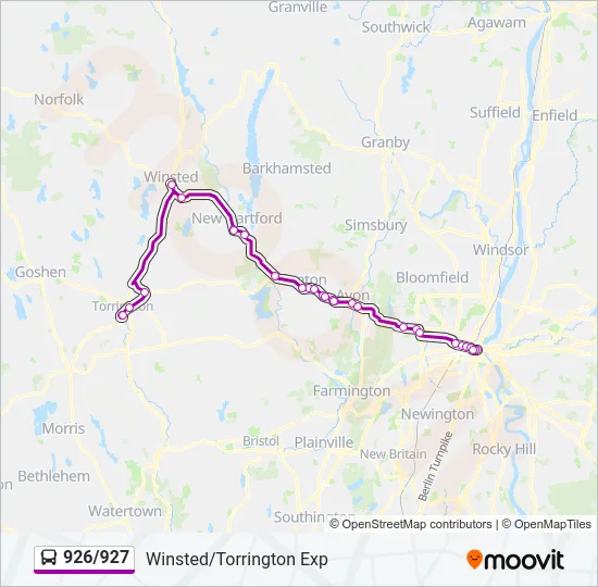 926/927 Bus Line Map