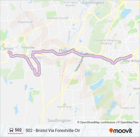 502 Bus Line Map