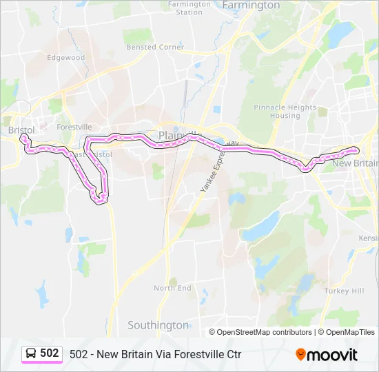 502 Bus Line Map