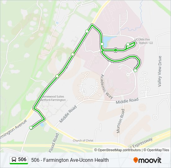 Mapa de 506 de autobús