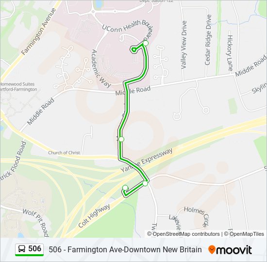 Mapa de 506 de autobús