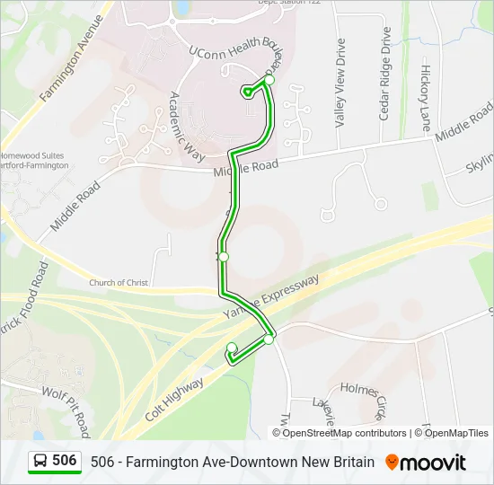 506 Bus Line Map