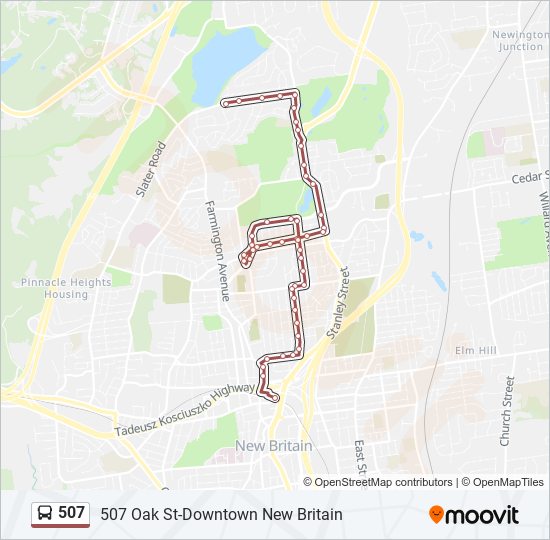 Mapa de 507 de autobús